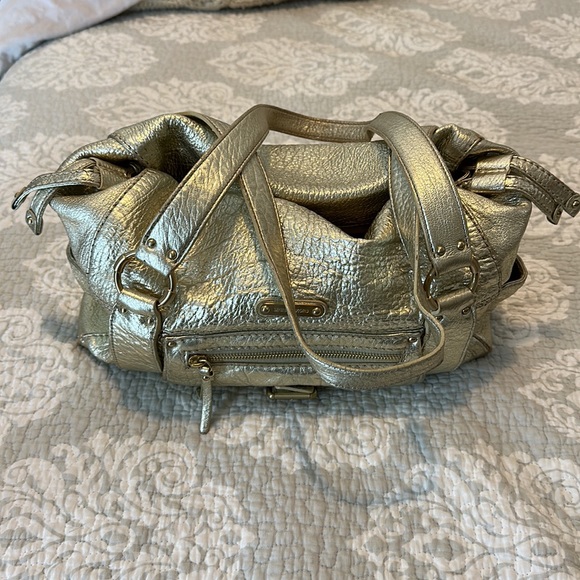 Michael Kors Austin Large Leather Satchel, Pale Gold - Picture 2 of 9